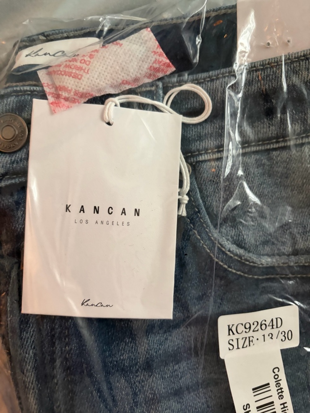 KanCan Colette High Waisted Denim Jeans - Blue Wash